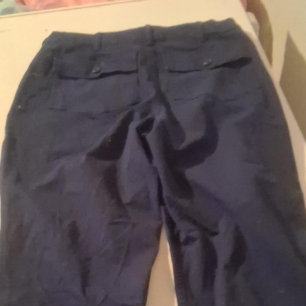 Lands' End Women's Navy Blue Chino Straight Leg Stretch Pants Size 14 - Picture 12 of 14
